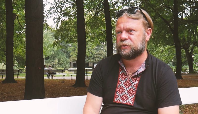 Вадзім Саранчукоў падчас інтэрв'ю. Скрыншот з відэа