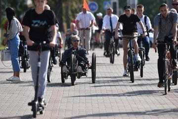 В Лиде открылась первая в Беларуси инклюзивная велодорожка. Фото В Лиде открылась первая в Беларуси инклюзивная велодорожка. Фото