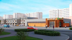 На Замковой показали новостройку с рестораном и, возможно, хостелом