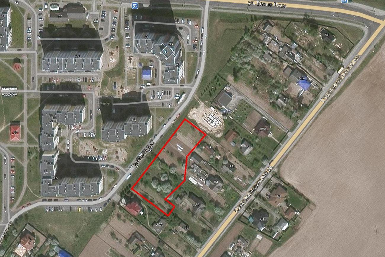 На Дзевятоўцы таксама пабудуюць таўнхаусы: участак выставілі на аўкцыён