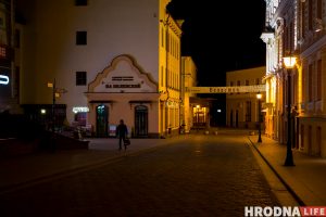 Как выглядит ночной Гродно на выходных во время пандемии