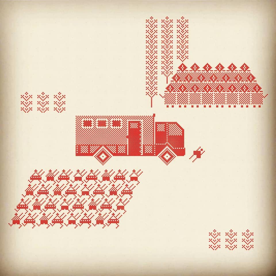 Художница из Гродно “вышила” сюжеты белорусских протестов. Там есть не только автозаки
