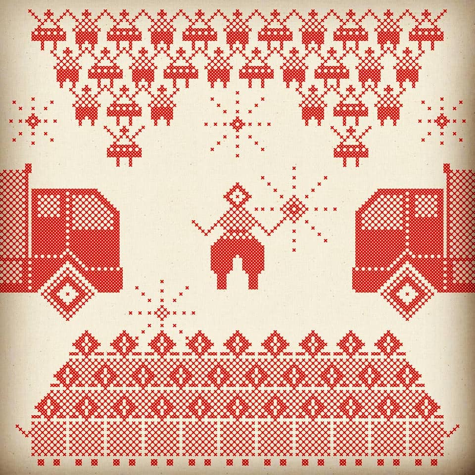 Художница из Гродно “вышила” сюжеты белорусских протестов. Там есть не только автозаки