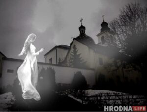 На Советской сожгли чародея, по Пышкам скачет всадник без головы. Мистические места Гродно, о которых вы даже не знали Прывід былога музею атэізму. Малюнак: Юлія Кульба (Pipetka)