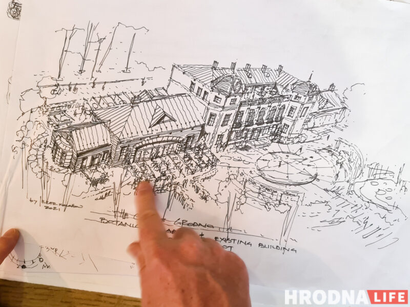 Аранжарэя, дыназаўры і амфітэатр. Што з'явіцца каля палаца Чацвярцінскіх у Гродне