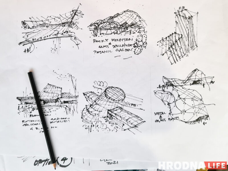 Аранжарэя, дыназаўры і амфітэатр. Што з'явіцца каля палаца Чацвярцінскіх у Гродне