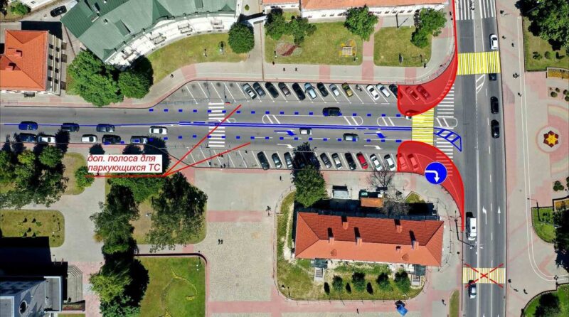 Плошчу Тызенгаўза закрылі на тыдзень: там паставяць святлафоры і зменяць схему руху. Глядзіце, як