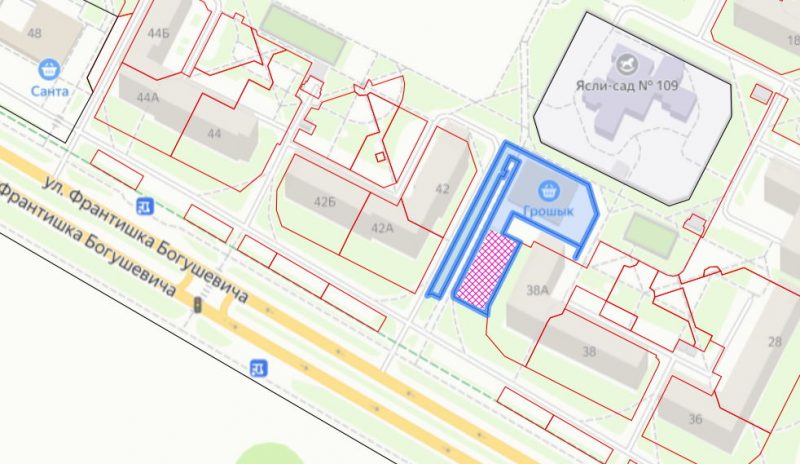 На Альшанцы пабудуюць стыльны гандлёвы цэнтр: з пілатэсам, аптэкай і салонам прыгажосці. У праекце ёсць і азеляненне