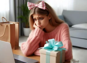 Девушка пытается перепродать в интернете неудачный подарок