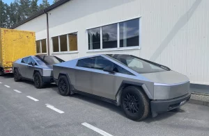 Конфискованные на литовско-белорусской границе Tesla Cybertruck