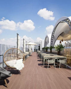 Обзорная площадка ЦУМа после открытия кафе "Nebo"