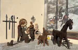 Фотозона в Гродно - инсталляция кузнецкого дворика на Маркса, 11. Фото: "Вечерний Гродно"