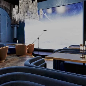 Ар-деко и хрустальная люстра. В подвале на Замковой в Гродно откроют караоке Интерьер караоке-клуба "Ворона". Источник: Instagram vorona.karaokeclub