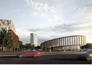 Почти Колизей, парк в форме реки и висячие дорожки. Проекты для Гродно выбирали на международном архитектурном форуме Проект жилого квартала для Гродно "Домашняя река". Источник: forum-ee.com