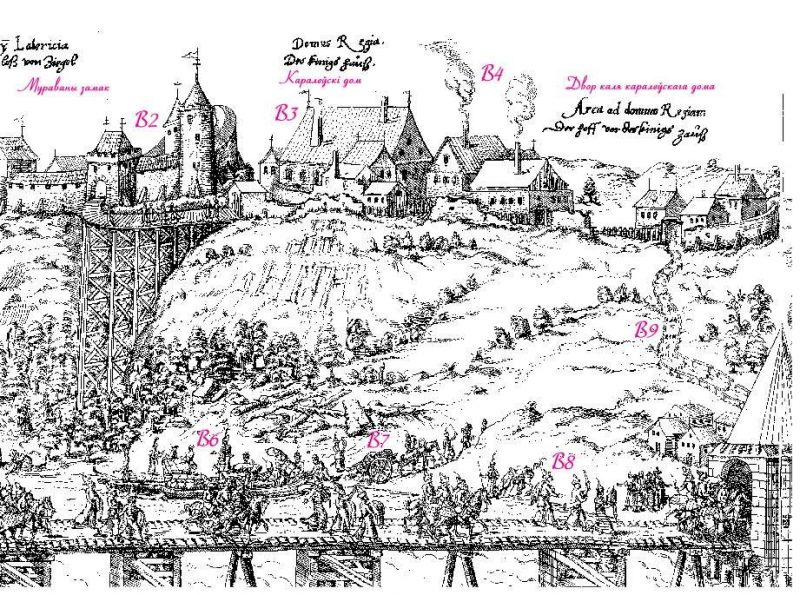 Гродно на гравюре Ганса Адельгаузера и Матиаса Тюндта.
