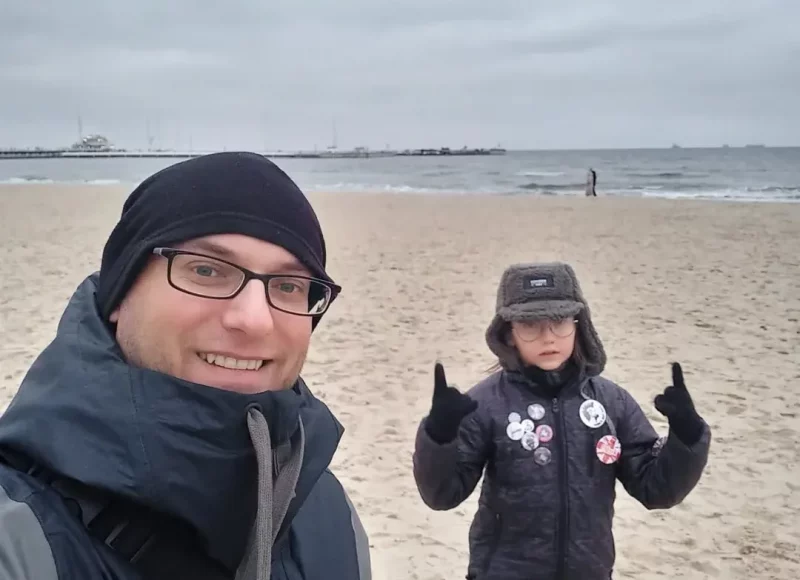 Витольд Яроцкий с сыном.