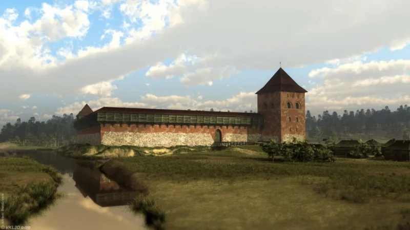 З'явілася 3D-рэканструкцыя Крэўскага замка з трэцяй вежай - вось як гэта выглядае