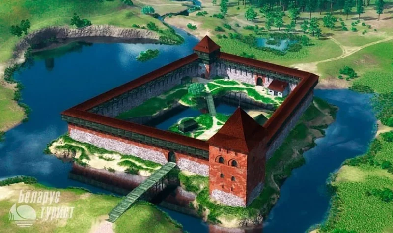 З'явілася 3D-рэканструкцыя Крэўскага замка з трэцяй вежай - вось як гэта выглядае