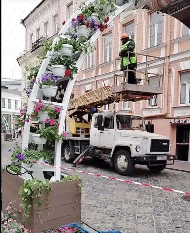 Арки на Советской уже украсили цветами — горожане сравнивают  улицу с «маленькой Голландией» 