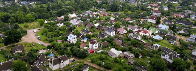 Дарогі ў пасёлку Ласосна ў Гродна