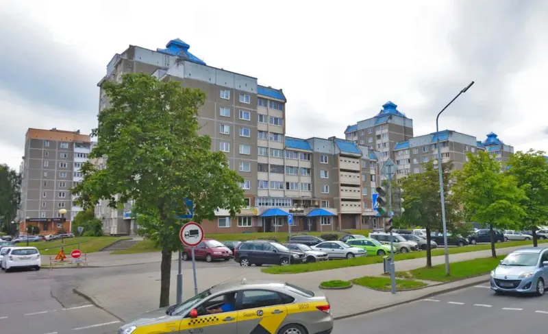 Дома с "синими крышами" на улице Советских пограничников в Гродно. Скриншот Яндекс.Карты