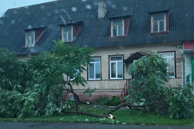 “Ночь ужасов”. После сильной ночной грозы Волковыск и район остались без света, повреждены полсотни домов