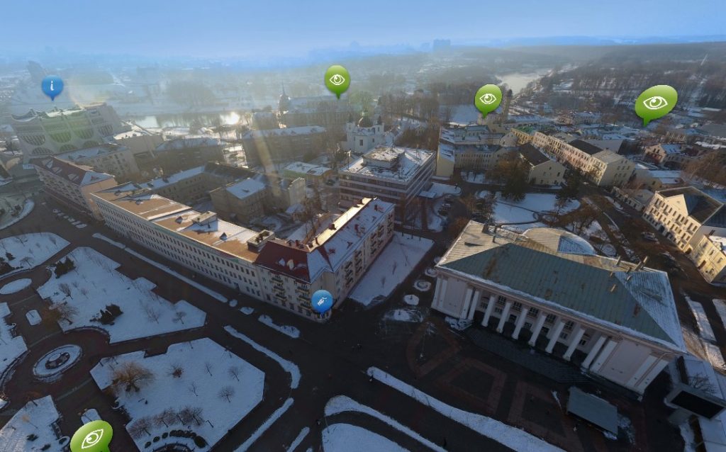 Гродзенцы з дапамогай дрона стварылі віртуальны тур па горадзе