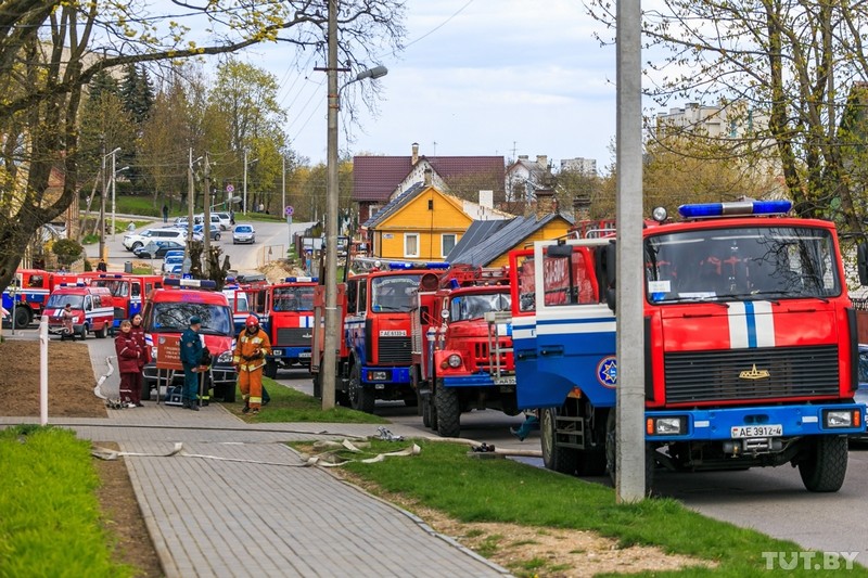У цэнтры Гродна гарэла школа, эвакуіраваны 93 чалавекі