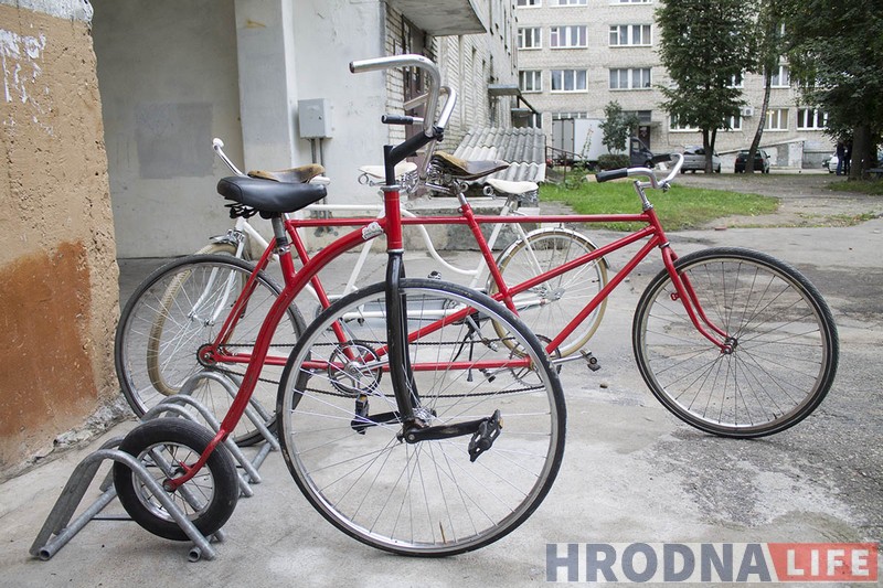 Тандэм, пені-фартынг і уніцыкл. У гродзенскай велакраме робяць незвычайныя ровары