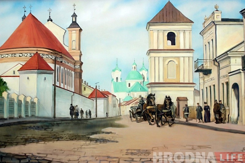 У двары гандлёвага цэнтра ABC з'явіўся вялікі малюнак з відамі старога Гродна У двары гандлёвага цэнтра ABC з'явіўся вялікі малюнак з відамі старога Гродна