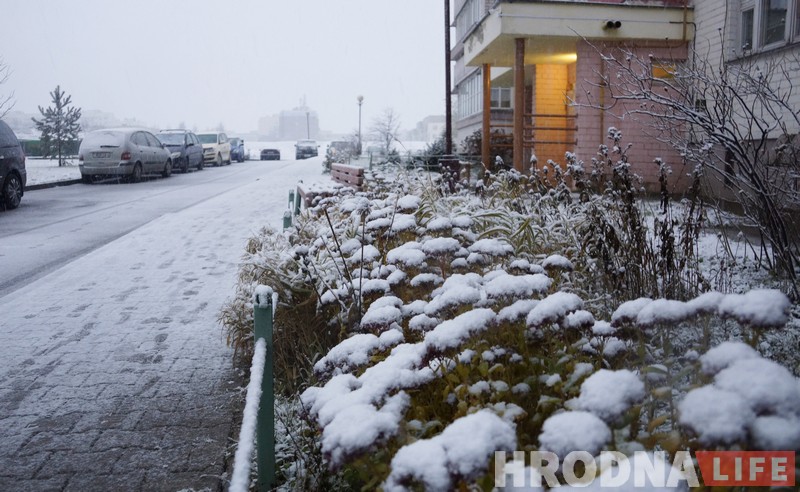 Холадна і мокры снег: апошні дзень восені 2017 у Гродне Холадна і мокры снег: апошні дзень восені 2017 у Гродне