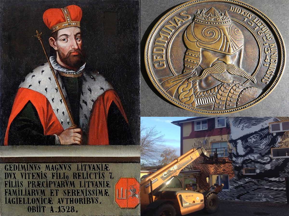 “Прыемней ісці па горадзе, калі ён як мастацкая галерэя”. У Лідзе адкрылі мурал з князем Гедымінам