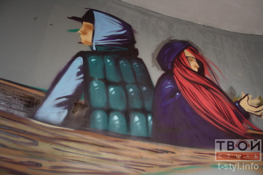 Печань і кішкі: каля аўтавакзала ў Гродне з’явілася маштабнае графіці