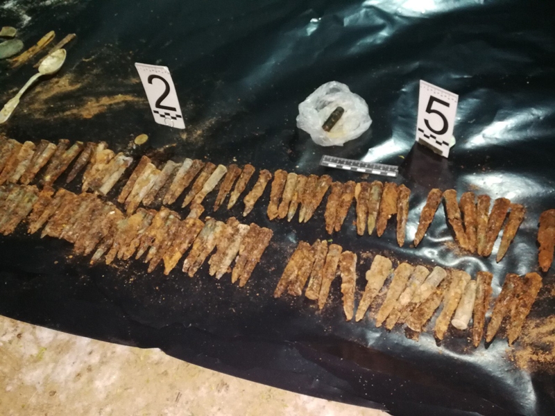 У Гродне на месцы будучага гандлёвага комплексу «Triniti» будаўнікі знайшлі парэшткі салдат У Гродне на месцы будучага гандлёвага комплексу «Triniti» будаўнікі знайшлі парэшткі салдат