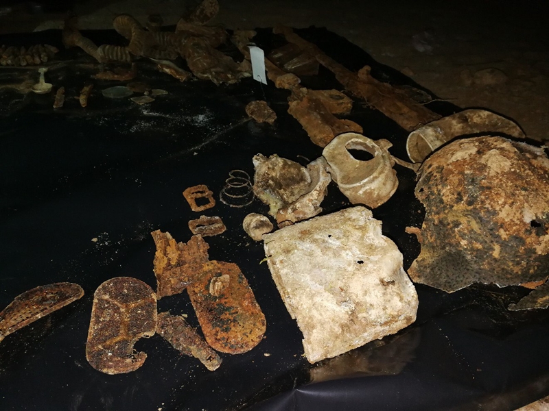 У Гродне на месцы будучага гандлёвага комплексу «Triniti» будаўнікі знайшлі парэшткі салдат У Гродне на месцы будучага гандлёвага комплексу «Triniti» будаўнікі знайшлі парэшткі салдат