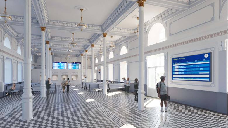 Чыгуначны вакзал у Беластоку адрамантуюць: будзе выглядаць, "як пры цары" (візуалізацыя)