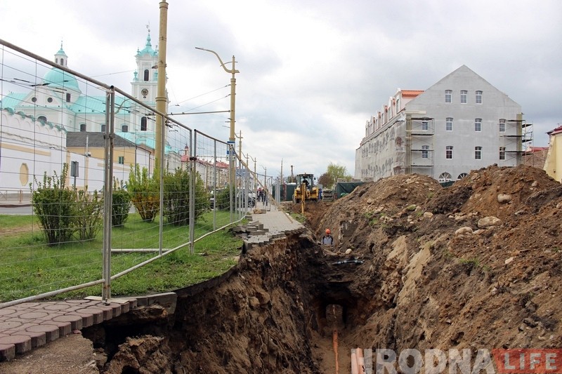Што знаходзяць у цэнтры Гродна падчас земляных работ