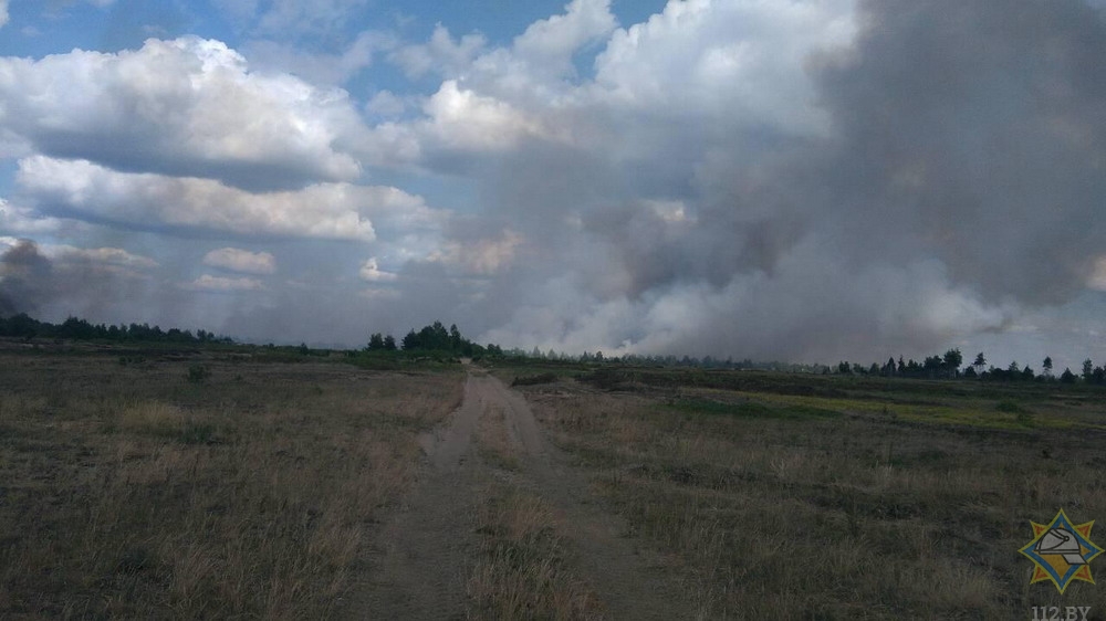 Пад Гродна гарэў вайсковы палігон, яго тушылі некалькі гадзін Пад Гродна гарэў вайсковы палігон, яго тушылі некалькі гадзін