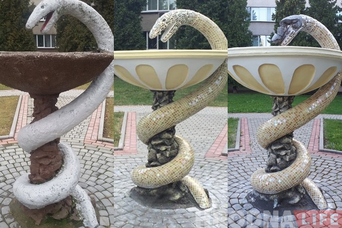 Будто кувалдой били: кто-то повредил фонтан у Гродненского медуниверситета