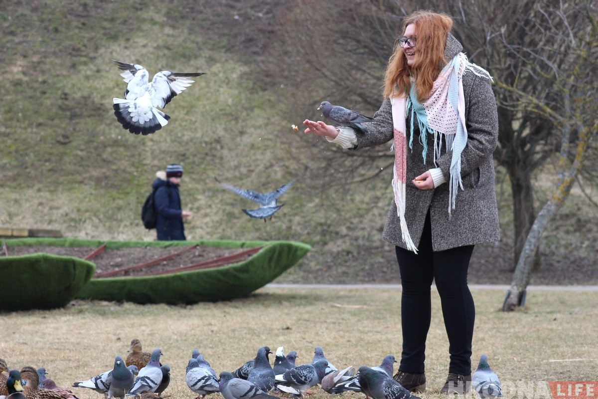 Гродненцы в последний день зимы. Фото