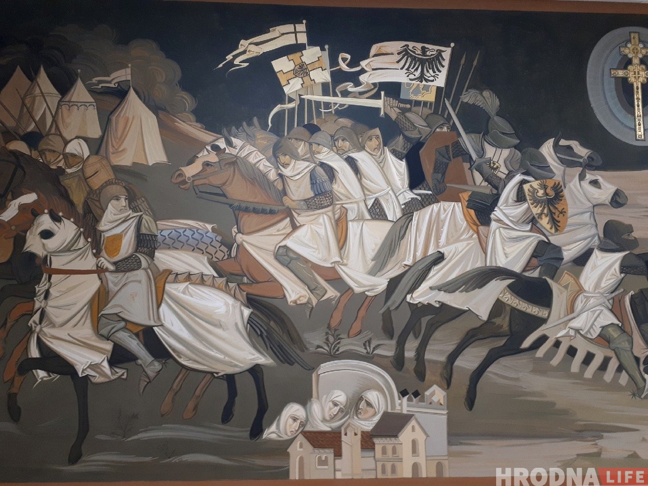 В воскресной школе в Гродно появилась большая фреска, посвященная Грюнвальдской битве