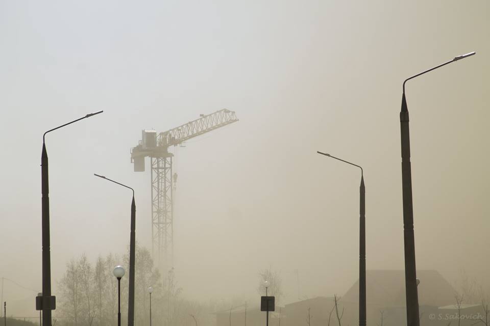 Пылавая бура з Афрыкі прыйшла і ў Гродна