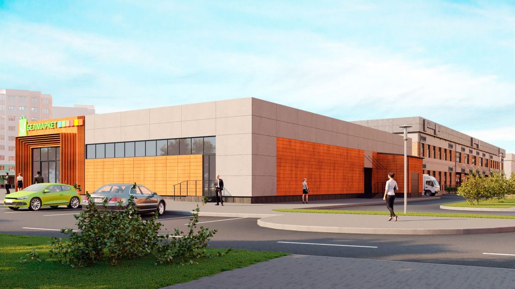 У былой казарме на Шчорса адкрыюць гандлёвы цэнтр Kazzarma Mall. Так ён будзе выглядаць