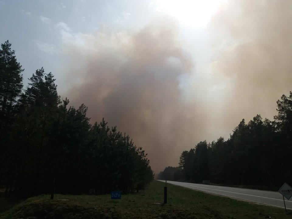 Пажар на палігоне пад Гожай. Абноўлена. ФОТА