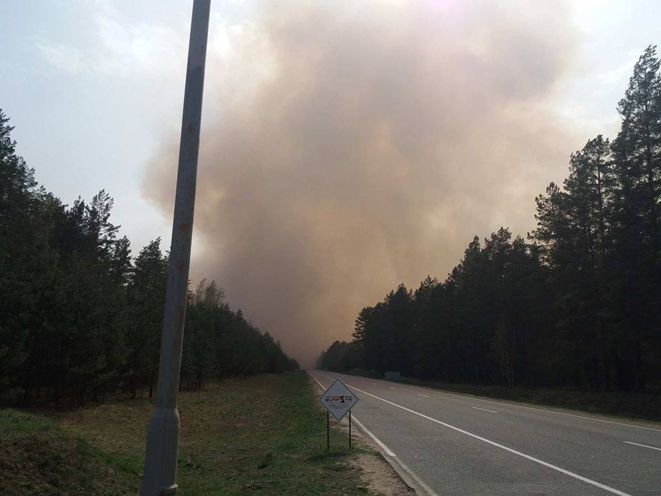 Пажар на палігоне пад Гожай. Абноўлена. ФОТА
