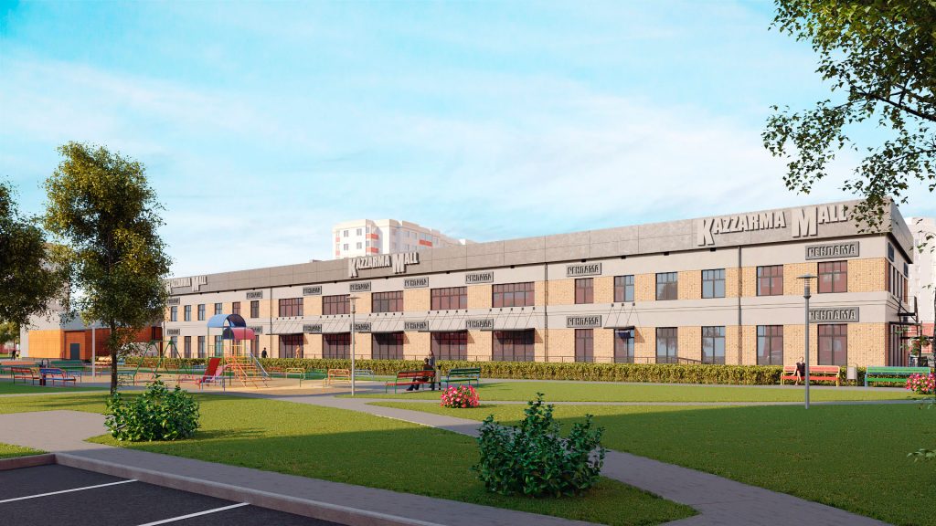 У былой казарме на Шчорса адкрыюць гандлёвы цэнтр Kazzarma Mall. Так ён будзе выглядаць