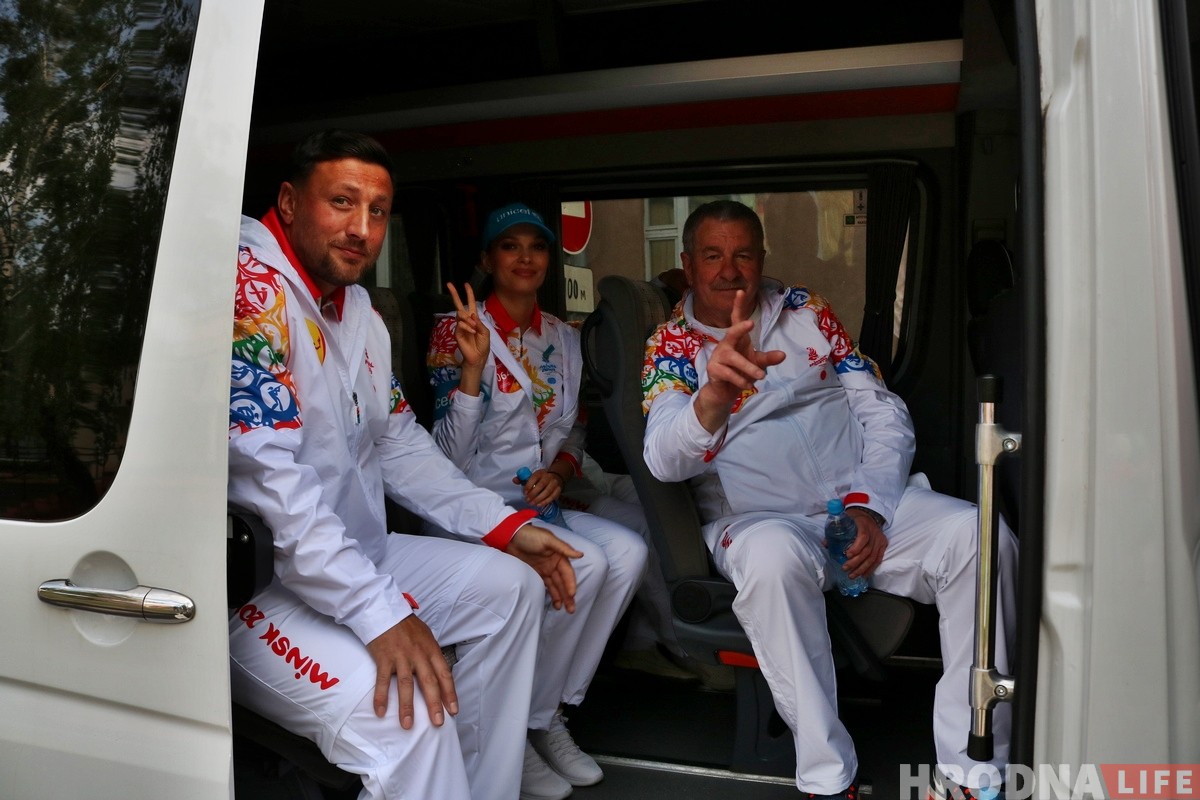 Гродна сустрэў эстафету агню "Полымя міру"