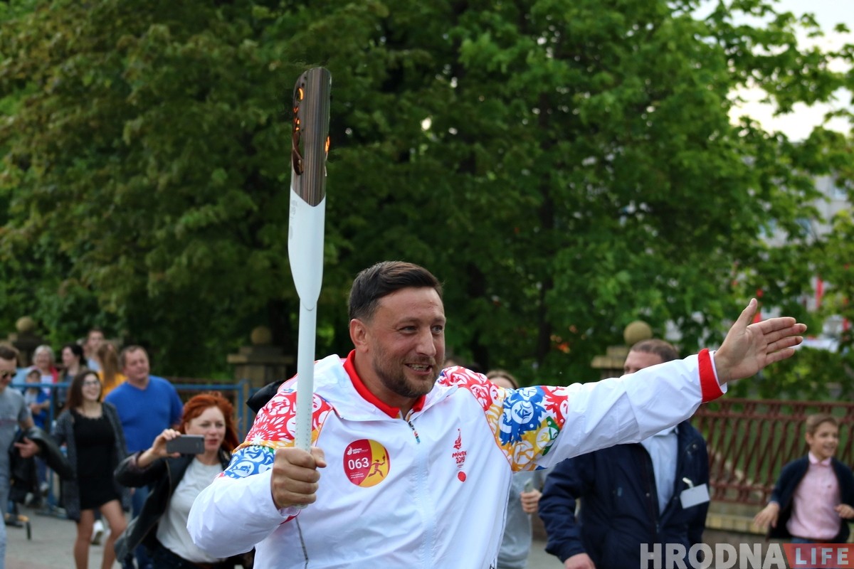 Гродна сустрэў эстафету агню "Полымя міру"