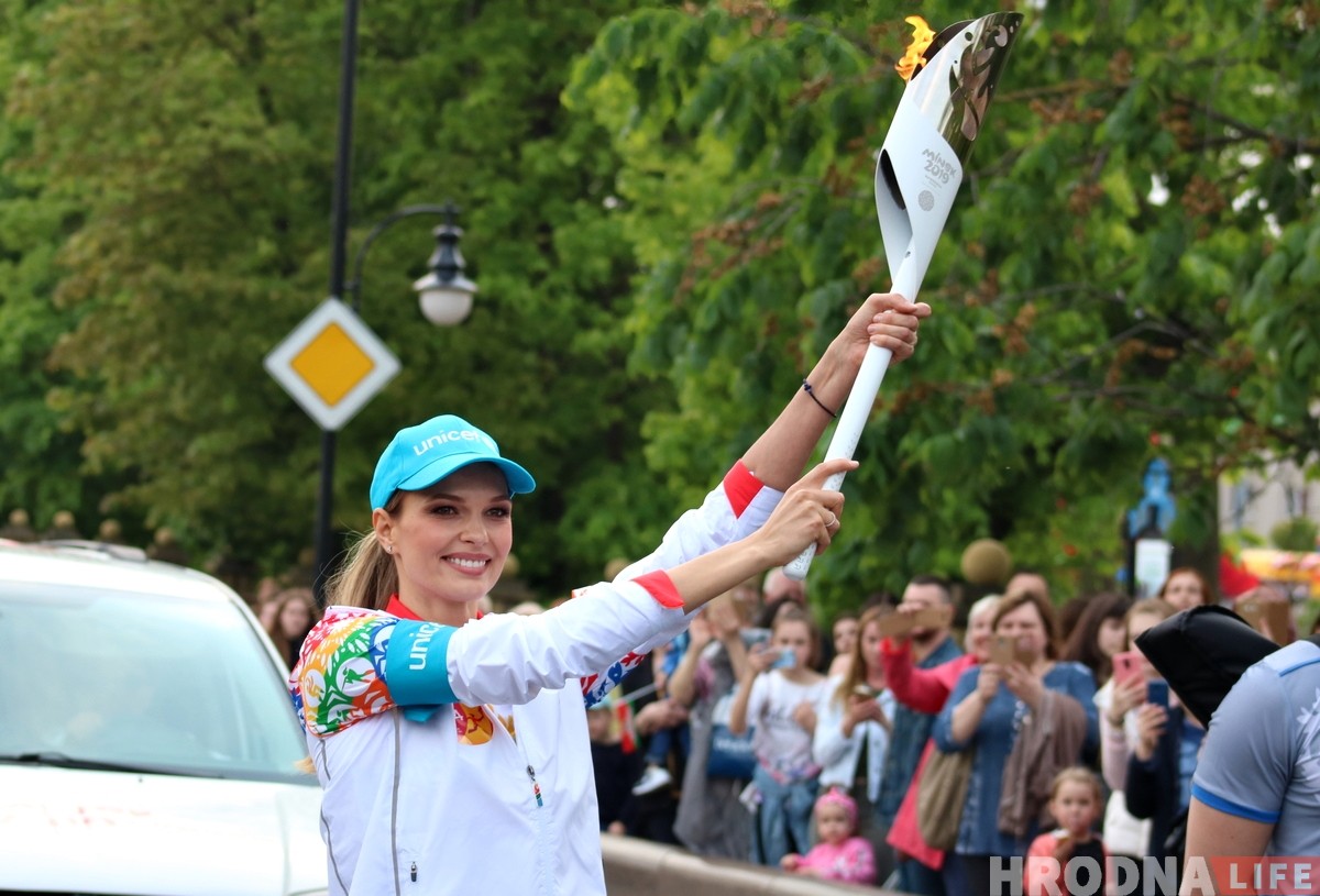 Гродна сустрэў эстафету агню "Полымя міру"