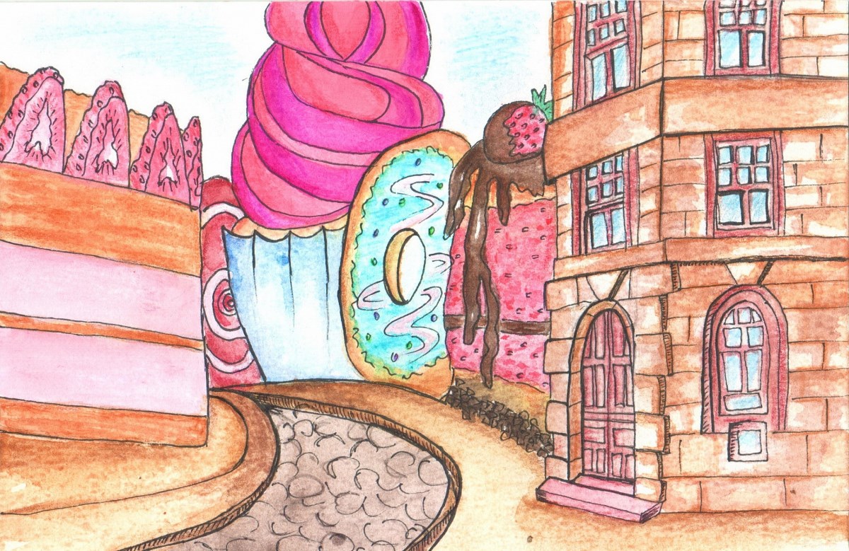 Старый замок - пирог, драмтеатр - паста. Иллюстраторка Альфа-Банка показала Гродно в виде еды